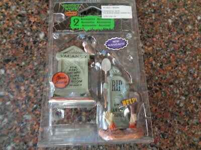 Lemax Spooky Town Tombstone Duo Halloween New #14831 Accessory 2021