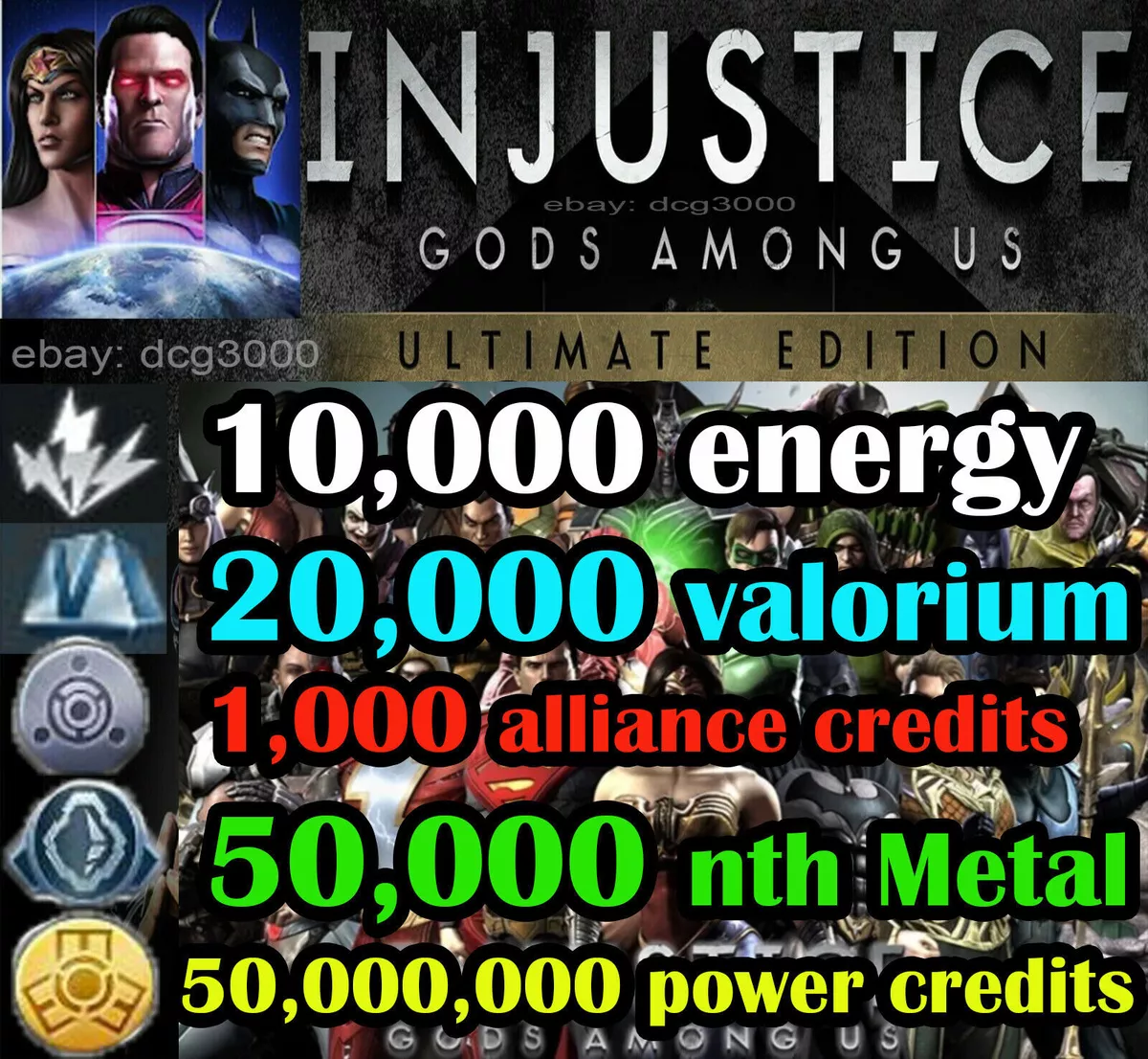 injustice gods among us (ANDROID / iOS) energy credits power alliance nth  metal