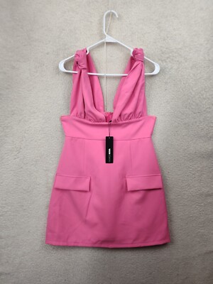 Fashion Nova Women Dress Large Pink Polyester Blend Sleeveless