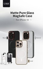 Matte Pure Glass Mag Safe Case For iPhone 16 15 14 13 12 Pro Max
