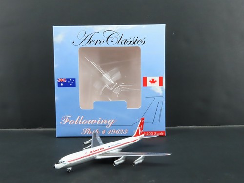 1:400 Scale Aero Classics Die-Cast Qantas Boeing B707-338C Aircraft VH-EAC