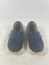 Toms Tiny Classic Alpagarata Navy Blue Canvas Toddler Size 8 Slip on Casual