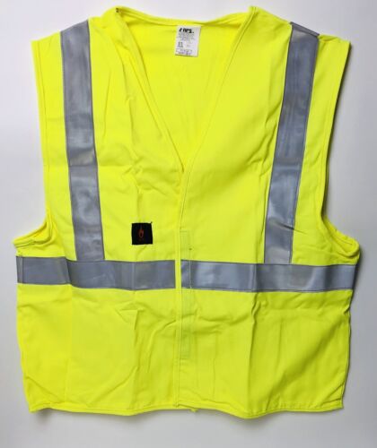 Hi-Viz Yellow FR Welder Vest Fabric Class 2 Reflective Safety Vest X-Large - Picture 1 of 5