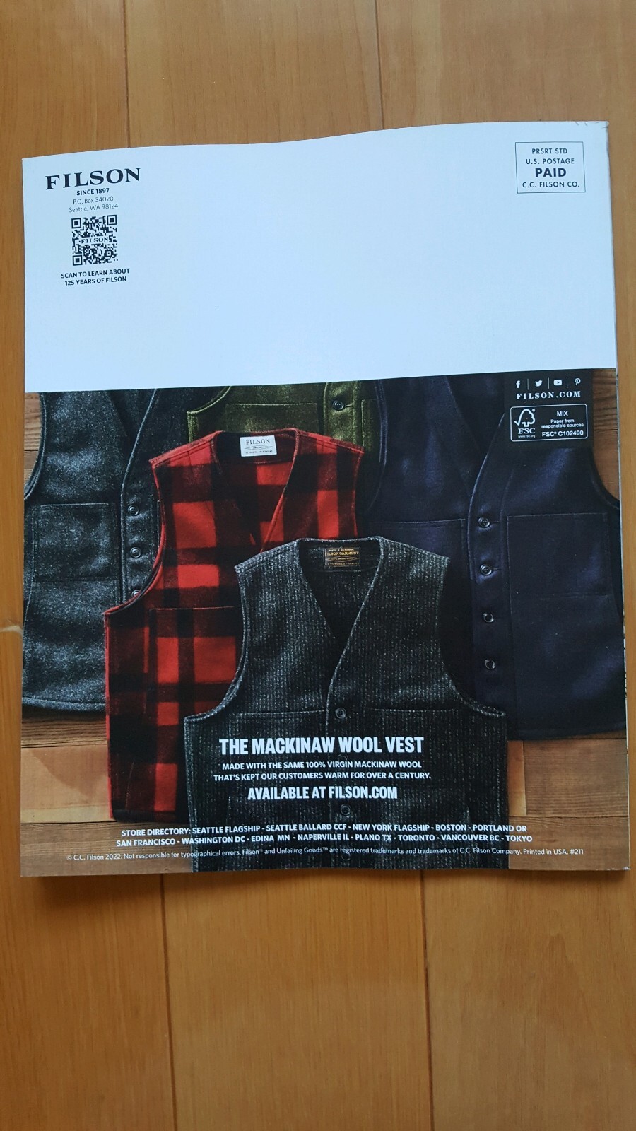 Filson Catalog Winter 2022 | eBay