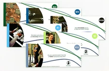 Set of 6 diff. DeLaRue USA test notes $1-$100 1990's Au-Unc.