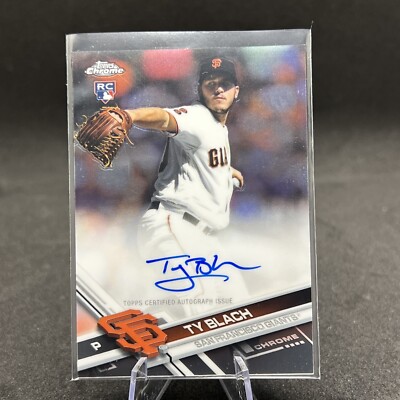 2017 Topps Chrome TY BLACH #RA-TBL Rookie AUTO - SAN FRANCISCO GIANTS