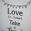 thumbnail 3  - Wedding Love is Sweet Sign A5 | White Table Decoration With Easel Stand
