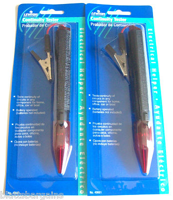 2pcs LEVITON CONTINUITY TESTER 49661 ELECTRICAL METER PROBE CIRCUIT AUTOMOTIVE