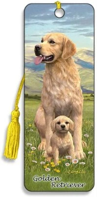 ROYCE 3D Bookmark Yellow Golden Retriever Labrador Dog Puppy Animal Lover Gift Him Her