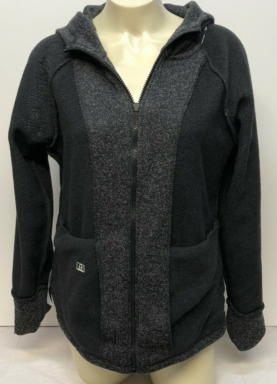 Calvin Klein Performance Fleece Hoodie Jacket Women Size S Full Zip