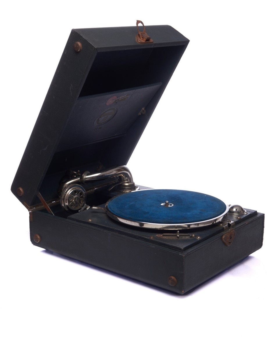 Antico GRAMMOFONO portatile Valigetta COLUMBIA Anni '20