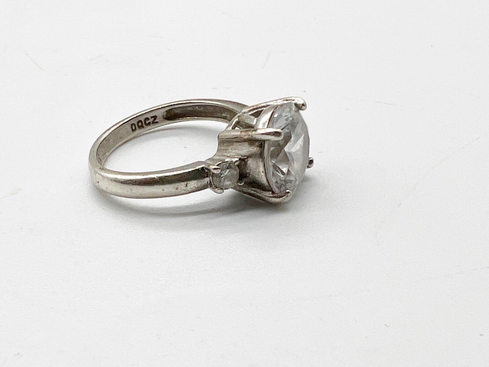 VINTAGE SOLID STERLING SILVER STATEMENT SOLITAIRE… - image 2