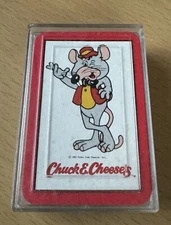 Vintage 1983 Chuck E. Cheese Mini Playing Cards/Mini Deck of Cards w/ Case