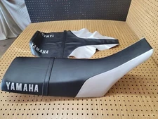 YAMAHA TW200 1987 TO 2019 SEAT COVER + STRAP (BLACK&SILVER) [Y*-177]