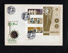 MALTA - 1973 - CHRISTMAS MINI SHEET - FIRST DAY COVER - VALLETTA SPECIAL CDS
