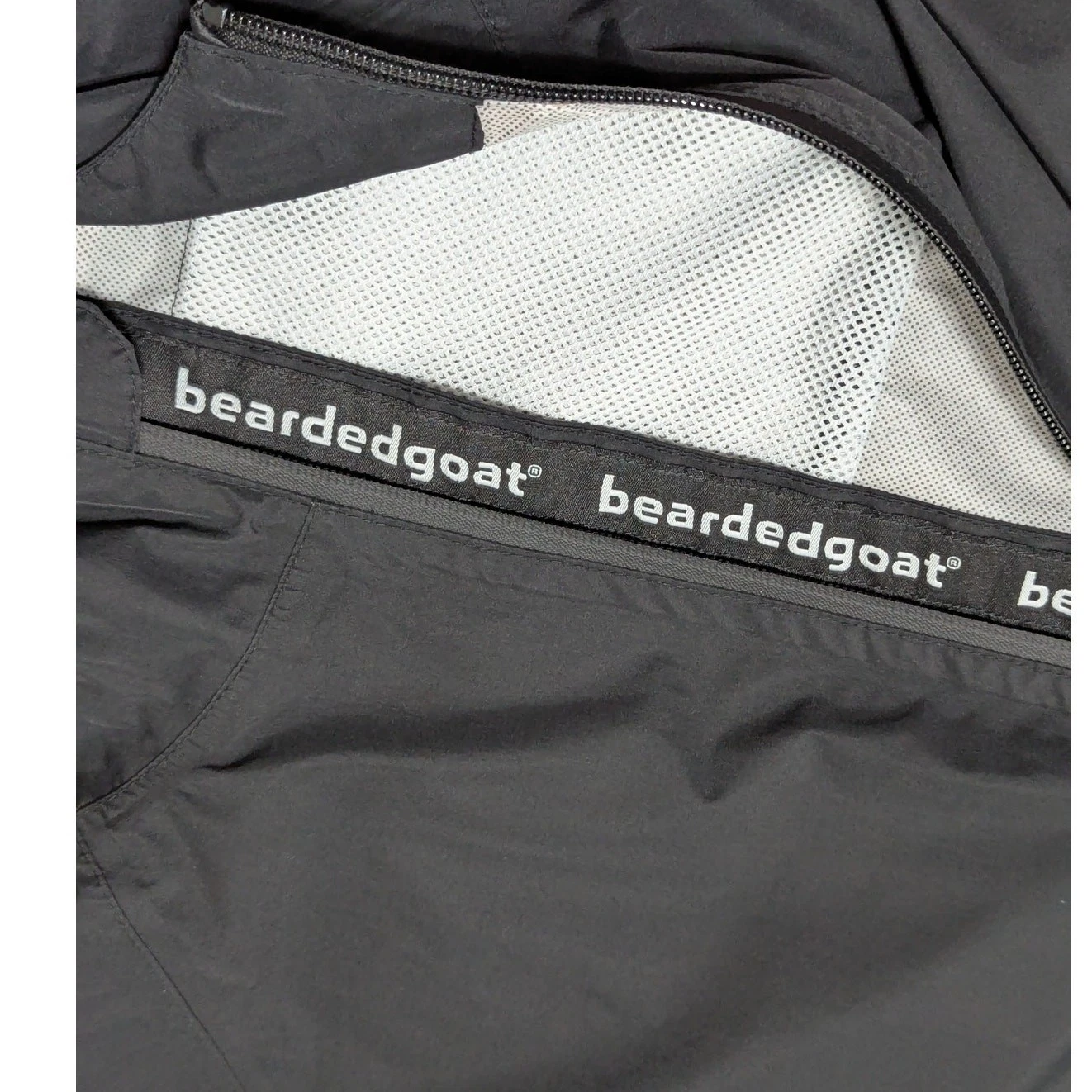 Bearded Goat Aberdeen Rain Jacket Black Hooded Waterproof Mens Medium Gorpcore image 5