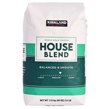 Kirkland Signature House Blend Balanced Smooth Arabica Whole Bean Coffee 1.13kg