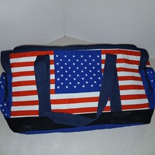 Bolsa de lona temática bandera americana enfriador de hielo tamaño grande nueva