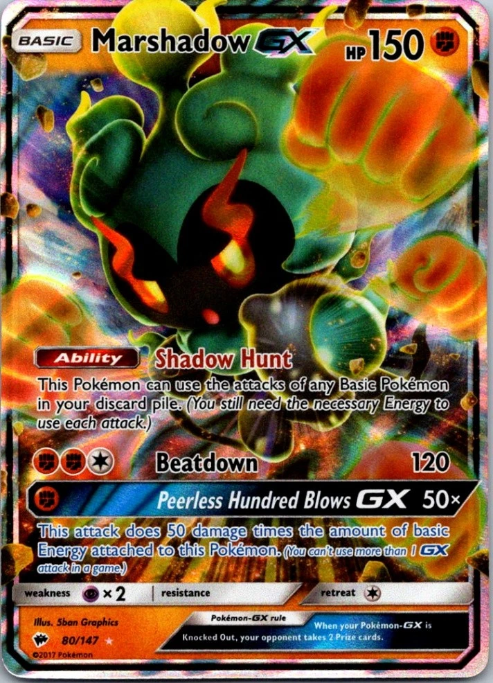 Marshadow GX Ultra Rare SM - Burning Shadows 80/147 NM