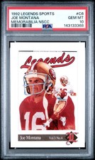 143133368 Joe Montana 1992 Legends Sports NSCC #C6 PSA 10