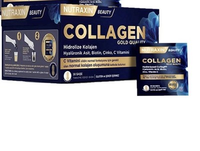Nutraxin Beauty Collagen Gold Quality 30 Sachets Pulver mit Hyaluronsäure 