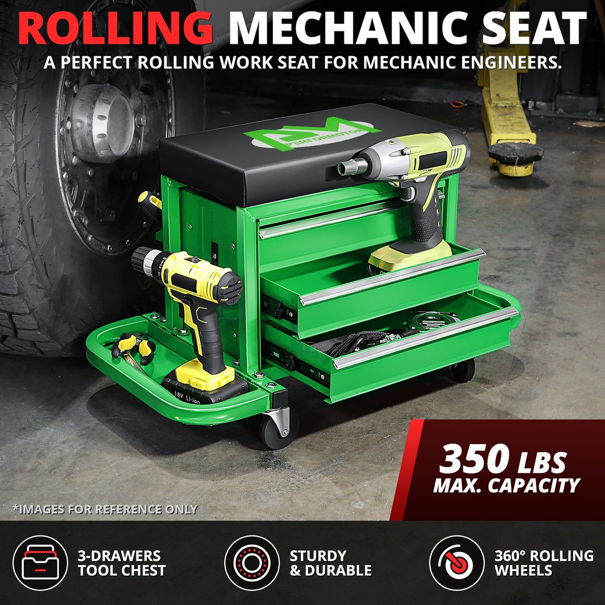 Seat Milwaukee Rolling Stool Park Tool Adjustable Shop Stool South