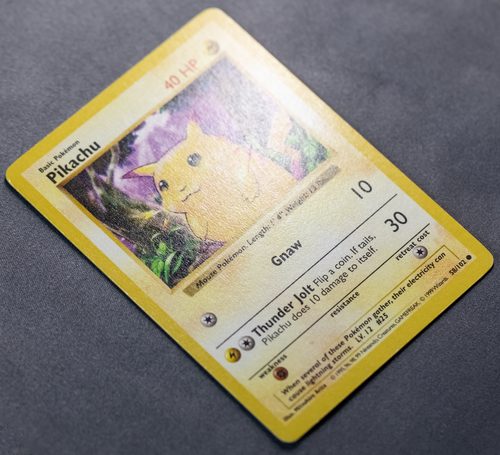 Moderately Played - Pokémon TCG 1999 Pikachu Base Set Shadowless Yellow Cheeks - Picture 6 of 12