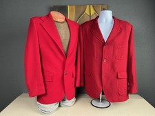 Lot of 2 Vintage 1970s Disco Red Button Blazer Suit Jacket Sport Coat - 40
