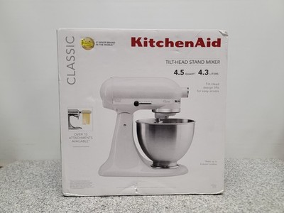 KitchenAid Classic Series K45SSWH 4.5 Quart Tilt-Head Mixer