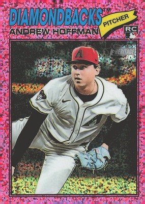 2026 Topps Heritage #211 Andrew Hoffman Chrome Pink Sparkle Refractors
