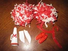 Vintage Mattel Barbie Cheerleader Pom Poms Clothes Outfit Accessories