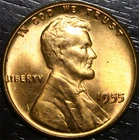 1955 Lincoln Wheat Penny 1c US Coin Philadelphia Mint Gem BU Uncirculated