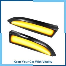Pack (2) Door Wing Mirror Turn Signal Indicator Light for Ford Fiesta 2008-2017