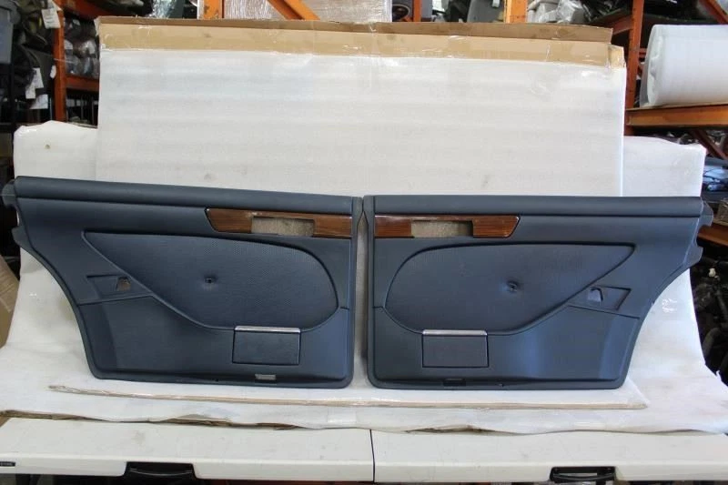 1986 1987 1988 1989 MERCEDES 420SEL FULL SET 4 DOOR TRIM PANELS FRONT REAR BLUE - Image 2 of 4