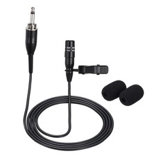 Lavalier Lapel Microphone, 3.5mm Thread Screw, 1m Wired Unidirectional Mic