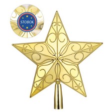 Golden Star Decorative Topper Small Tree Decor Treetop Holiday Party Ornament