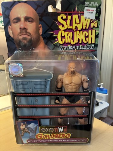 Goldberg Action Figure Slam N Crunch Crushing Locker WCW NWO 1999 Official NIB