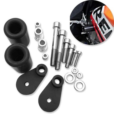 HTTMT MT219-006-BK No Cut Frame Slider Crash Protector Delrin, Black Flat 