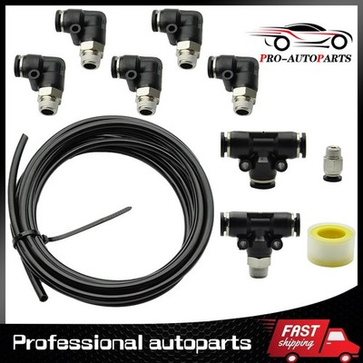 Push Lock Vacuum Fitting Kit 1/8'' NPT to 1/4'' Tubing Wastegate For Turbo Vehicle