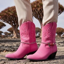 Damski srebrny metalowy łańcuszek bransoletka na buty para butów kostka czerwony kwiat błyszczący charm