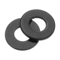1/4-Zoll-Unterlegscheibe, Legierter Stahl Schwarzoxid-Finish Packung Mit 70