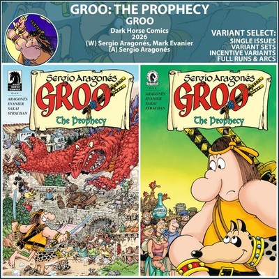 Groo: The Prophecy (2026) #1 2 Dark Horse Comics COVER SELECT