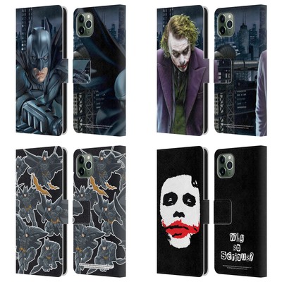 OFFICIAL THE DARK KNIGHT CHARACTER ART LEATHER BOOK CASE FOR APPLE iPHONE PHONES