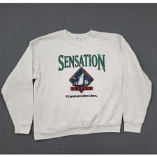 Vintage Carnival Cruise Lines Sensation Sweatshirt White Mens XXL Made in USA
