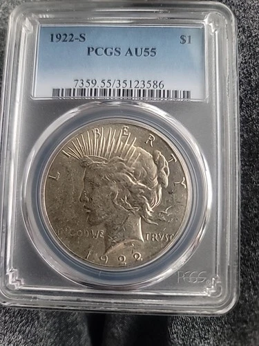 1922-S Silver Peace Dollar PCGS AU55
