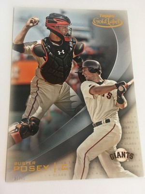 2016 Topps Gold Label Jumbo 5x7 Buster Posey Giants 28 # d /49 Class 1