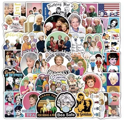 Golden Old Lady Girls Stickers 50pk Classic Golden Girl Characters FREE SHIPPING - Image 1 of 4