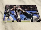 Philadelphia Eagles BRANDON GRAHAM Signed 4x6 TOM BRADY SACK Photo AUTOGRAPH 1