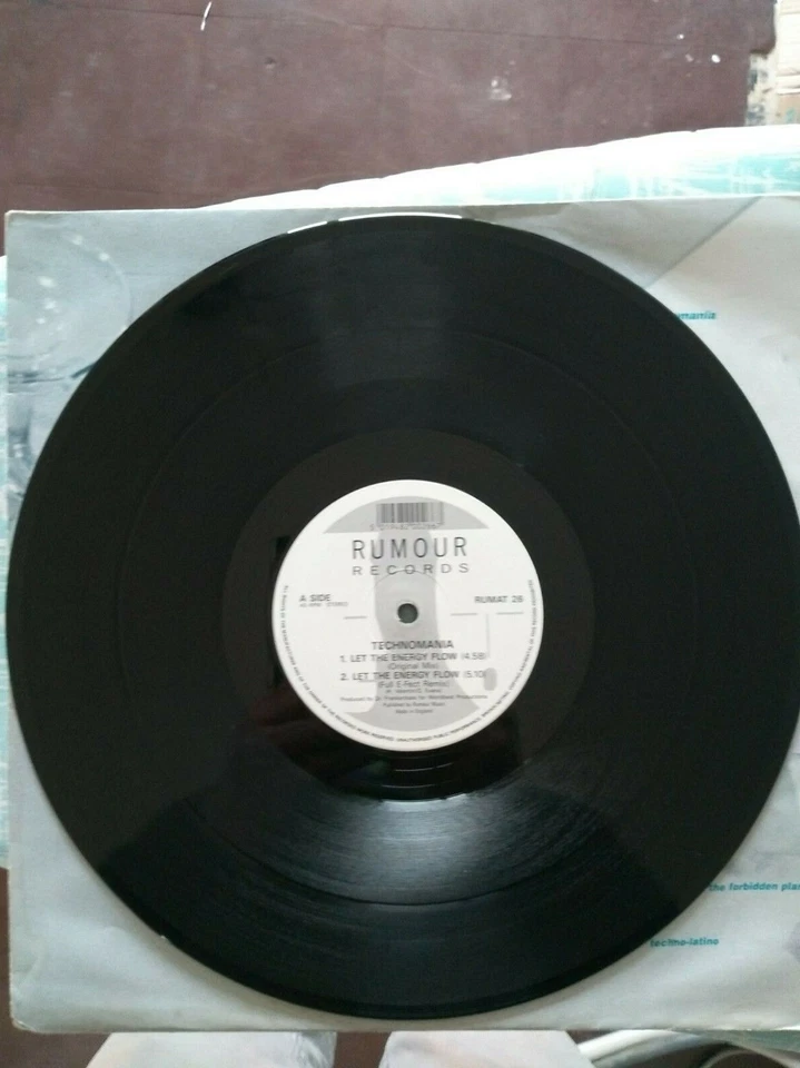 Technomania 12" EP 45 RPM Rumour Records 1990 Original Press EX condition, photo 3 of 5