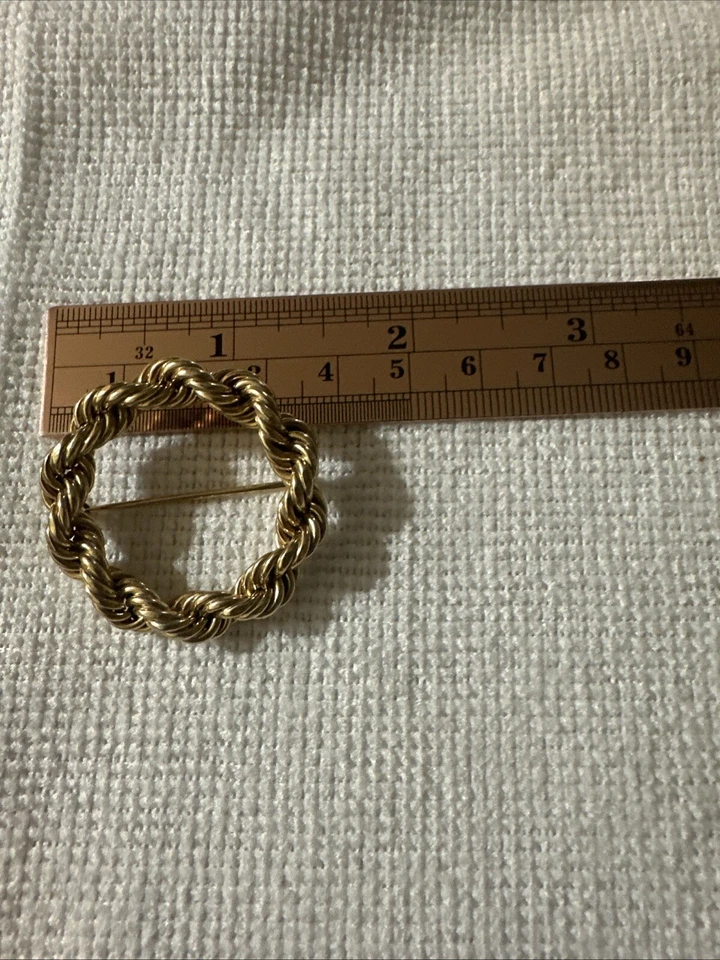 Broche Tiffany Vintage Cuerda Oro 14k RARO Foto 2 de 3